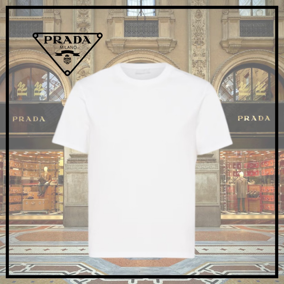 【PRADA】ストレッチコットン Tシャツ★ホワイト★L