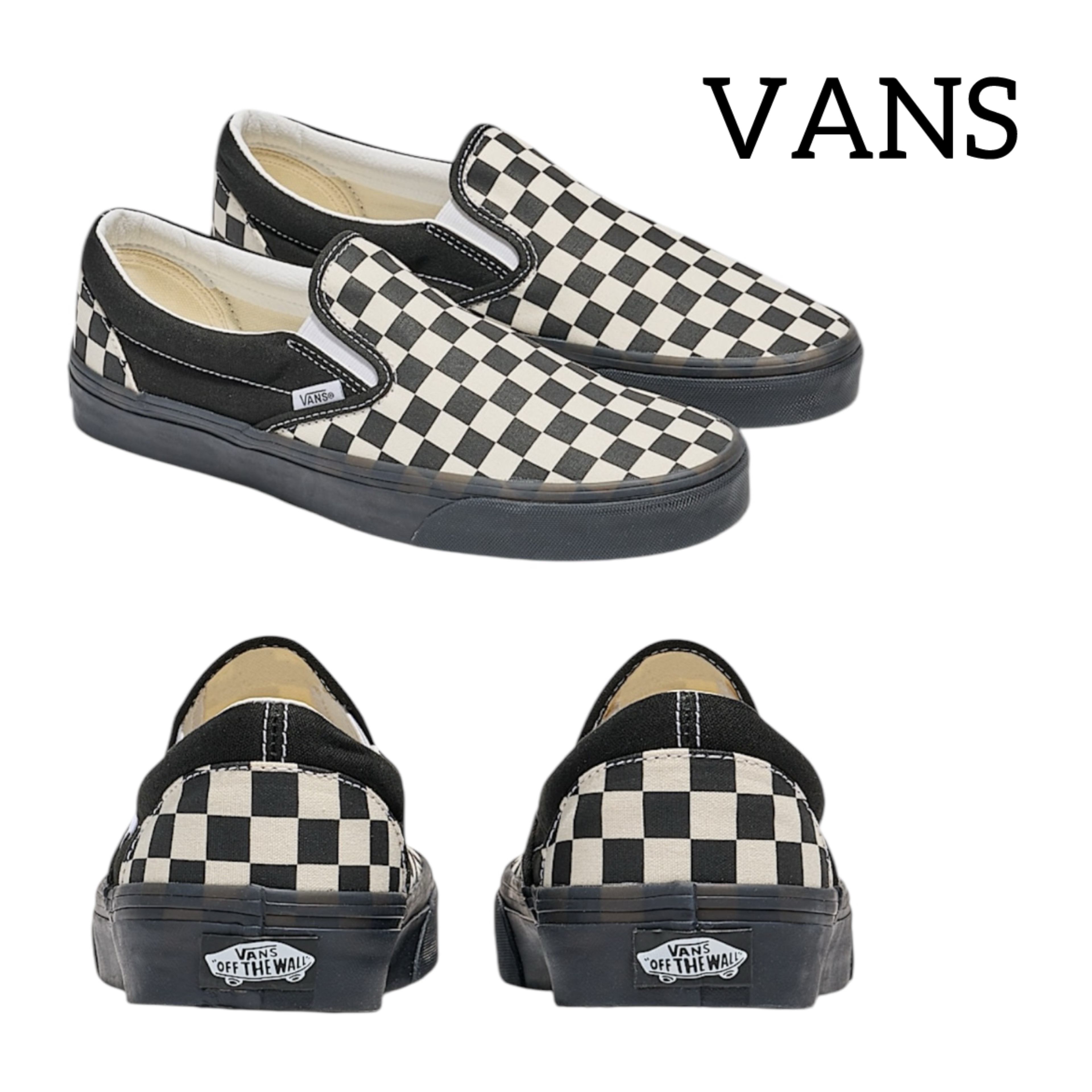 大人気*Vans クラシック スリッポン Checkerboard Shoe シューズ