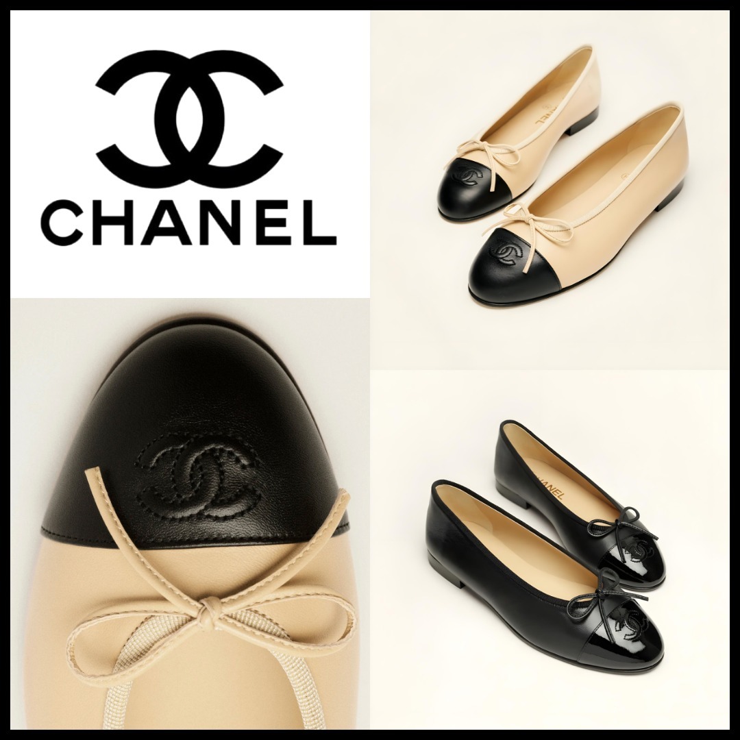 *人気エレガント靴* 【CHANEL】バレリーナ フラットシューズ