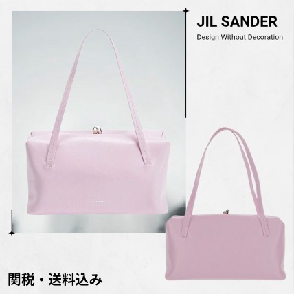 【Jil Sander】 GOJI PILLOW ロゴ スモールレザー トートバッグ