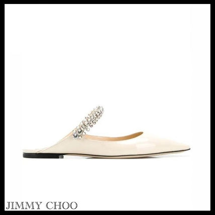 ビジュー ベージュ系 Jimmy Choo(ジミーチュウ) フラット
