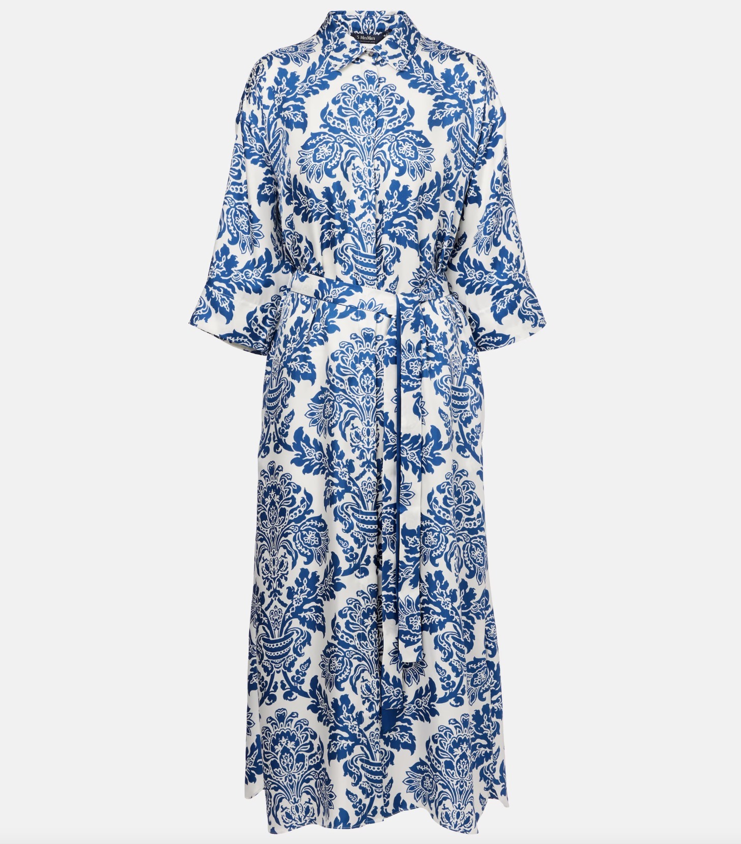 ＜CAMELIA＞'S MaxMara ピュアシルクツイルプリントロングドレス