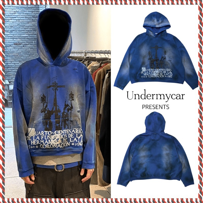 【Undermycar】25ss Grave Of Priest Vintage Effect Hoodie