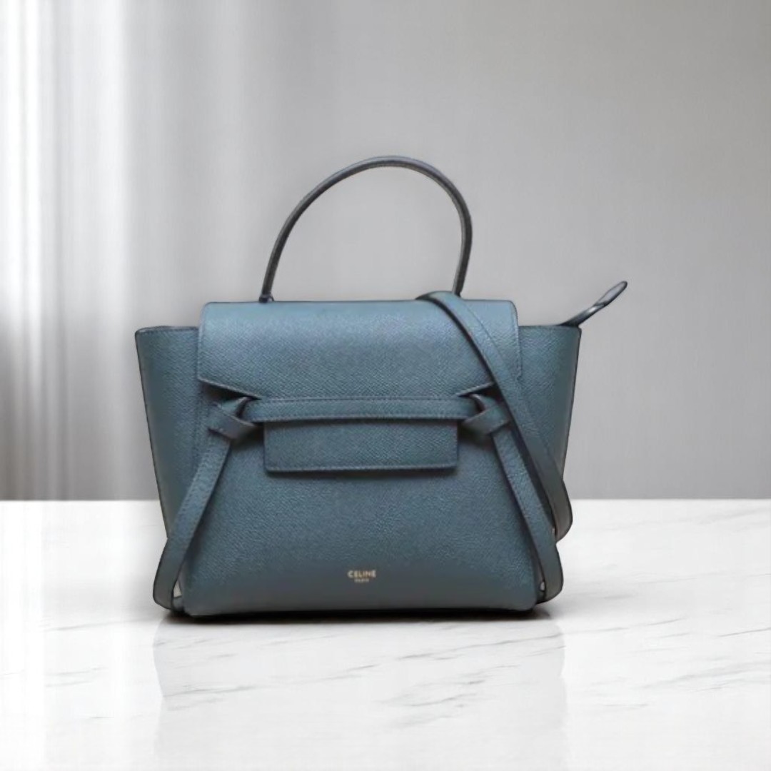 VINTAGE●CELINE●セリーヌ ナノ ベルトバッグ カーフスキン