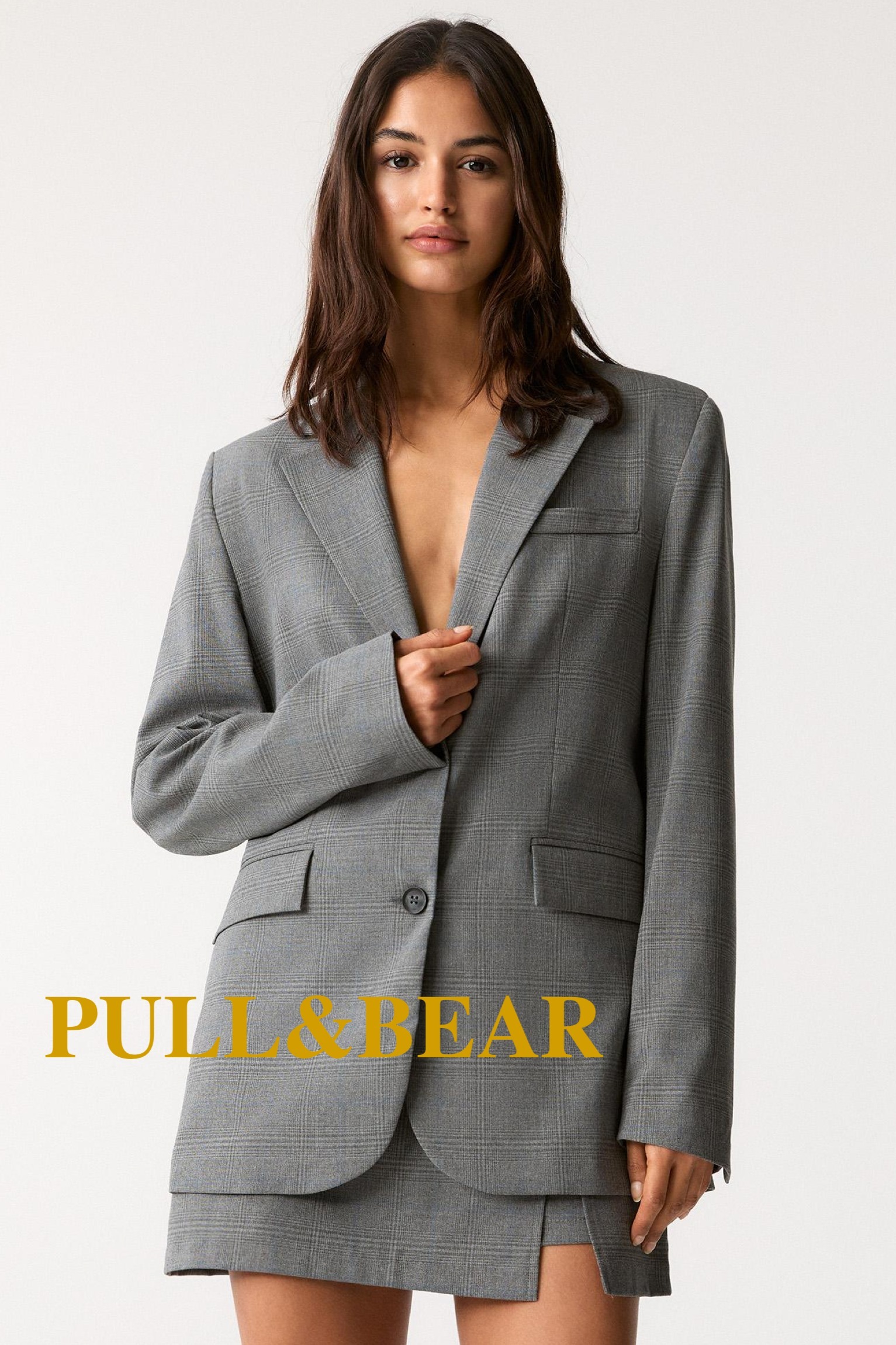 ☆日本未入荷*PULL&BEAR*新作*オーバーサイズチェックブレザー☆