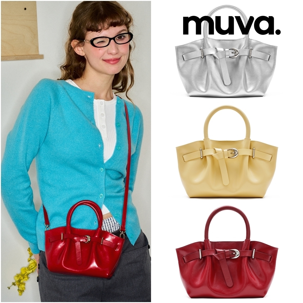 muva■ムーバ  プリーツ 3色 スモールハンドバッグ CL0404