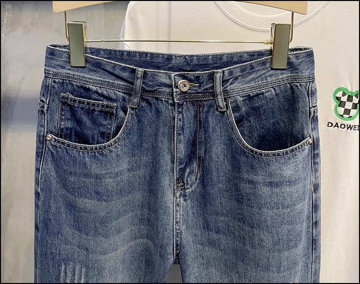 ビンテージ風 ストレート デニムパンツ シンプル Gパン