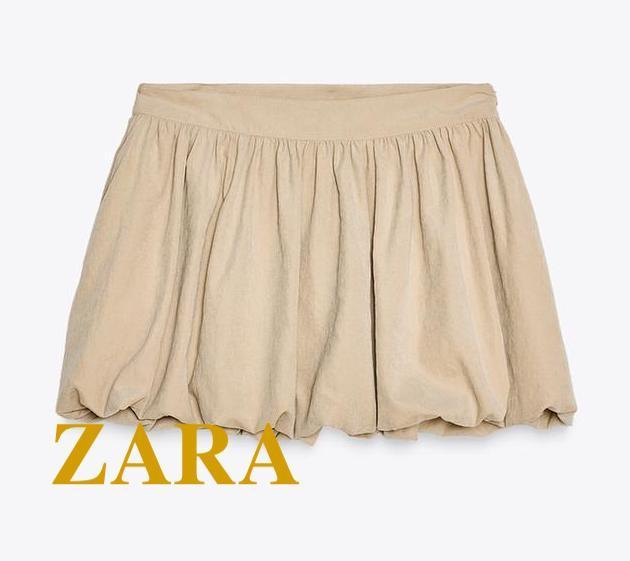 ☆ドイツ発*ZARA*新作*バルーンミニスカート/SAND☆