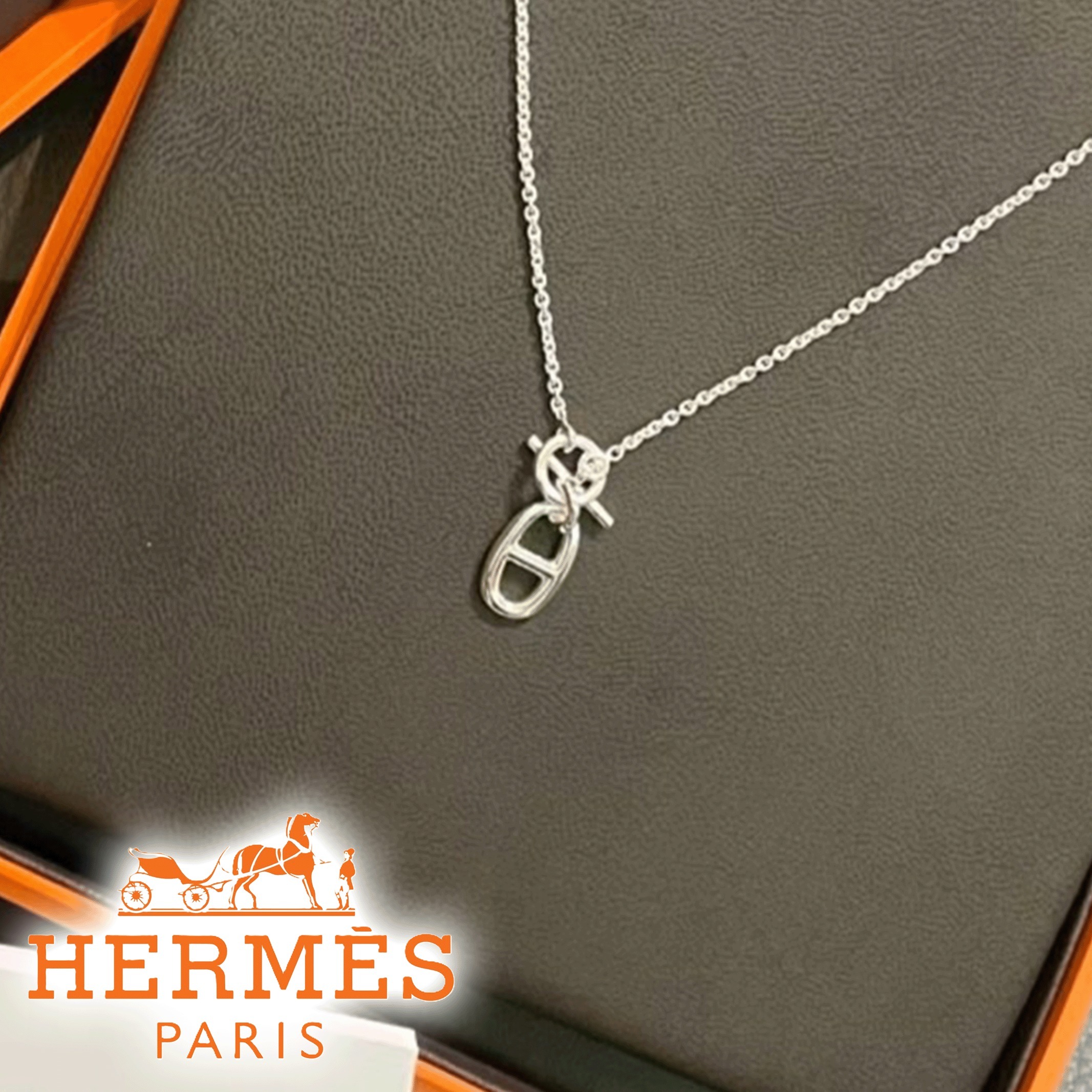 洗練されたデザイン★【HERMES】シェーヌダンクル ネックレス