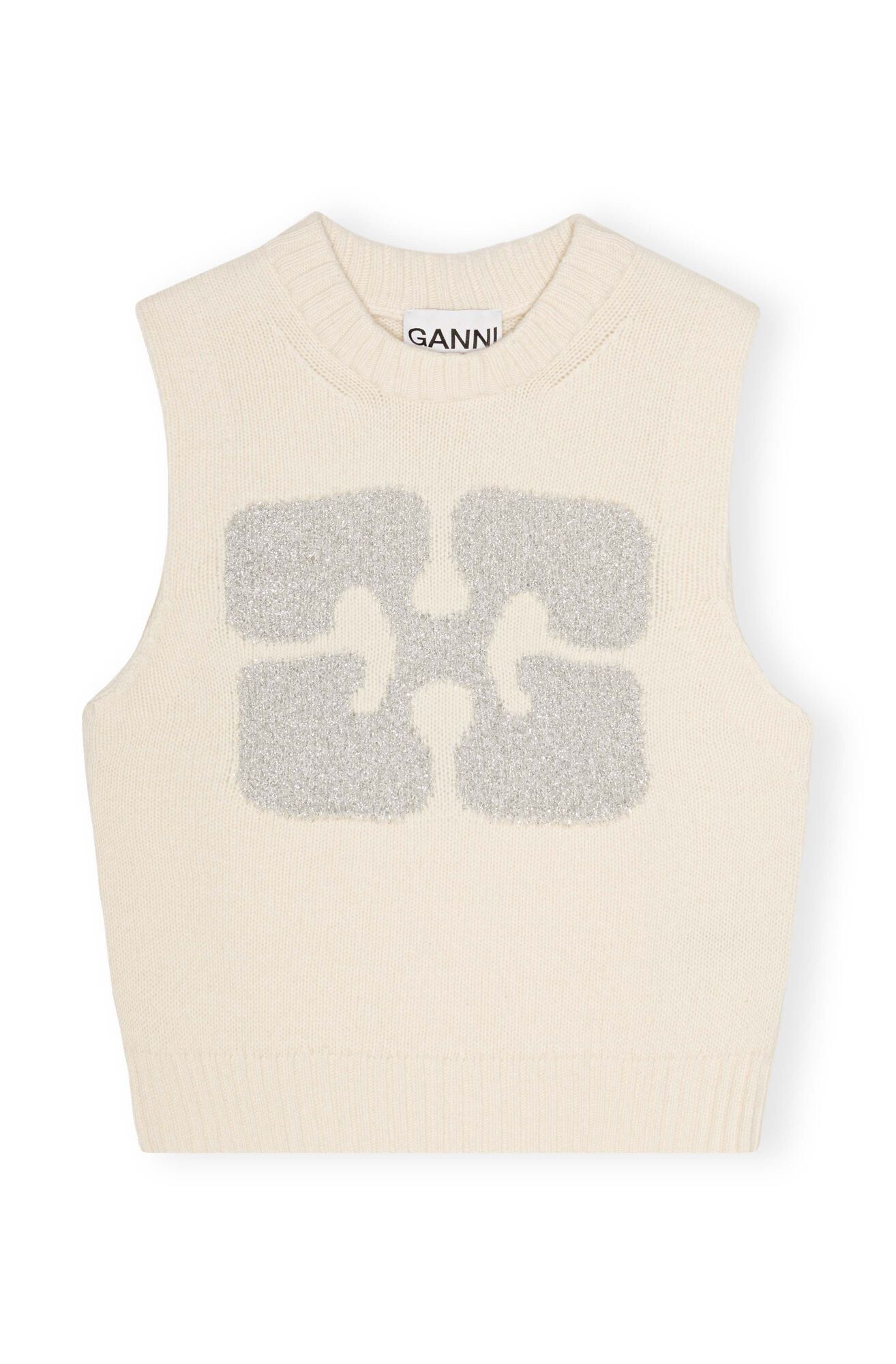 限定出品❣️ GANNI ガニー　ニット　ベスト　ロゴ　バタフライ 在庫有り 即発送 GANNI ガニー ロゴ ニット ベスト バタフライ