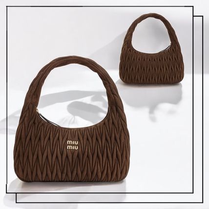★MIU MIU★WANDER マテラッセ スエードバッグ エクストララージ Olive Green Wander Matelassé Suede Bag | Miu Miu
