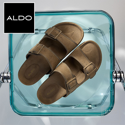 【ALDO】本革スエード☆Sunnyside☆快適 スライドサンダル 調節