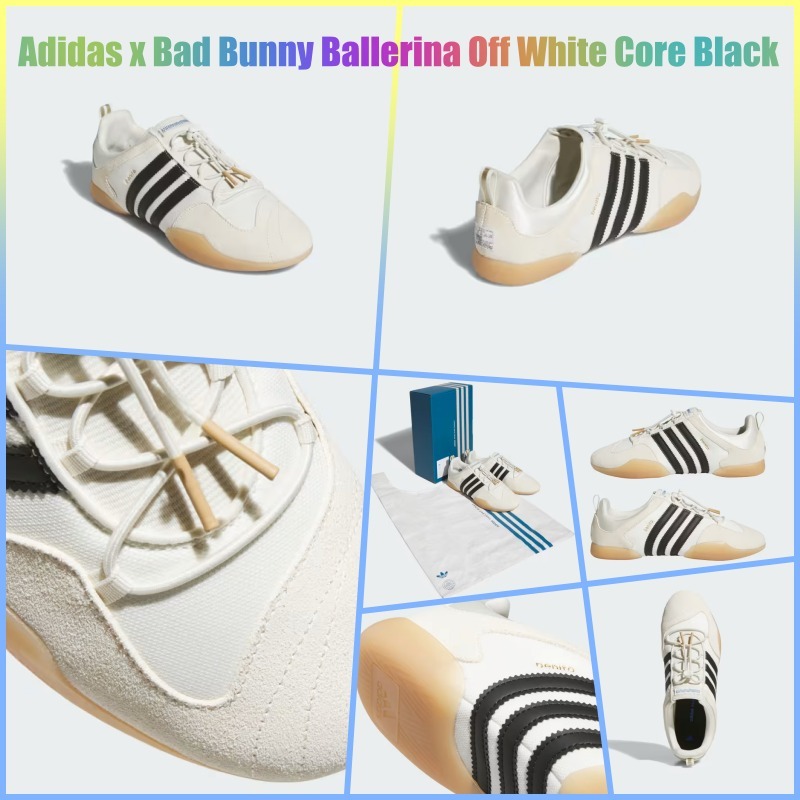 ★Adidas x Bad Bunny★Ballerina★Off White Core Black