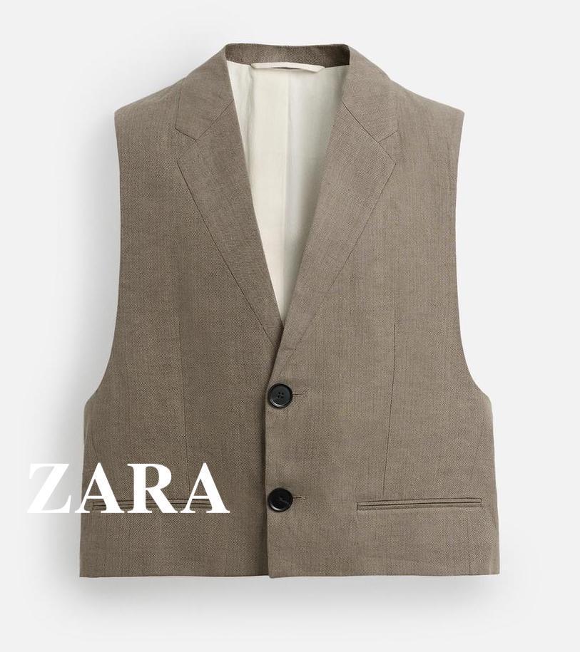 ★ドイツ発*ZARA*新作*テクスチャーラペルベスト/BH★