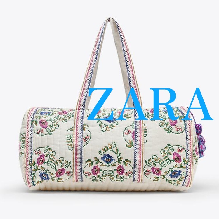 【ZARA】エンブロイダリー キルティング バッグ 3988/015/712
