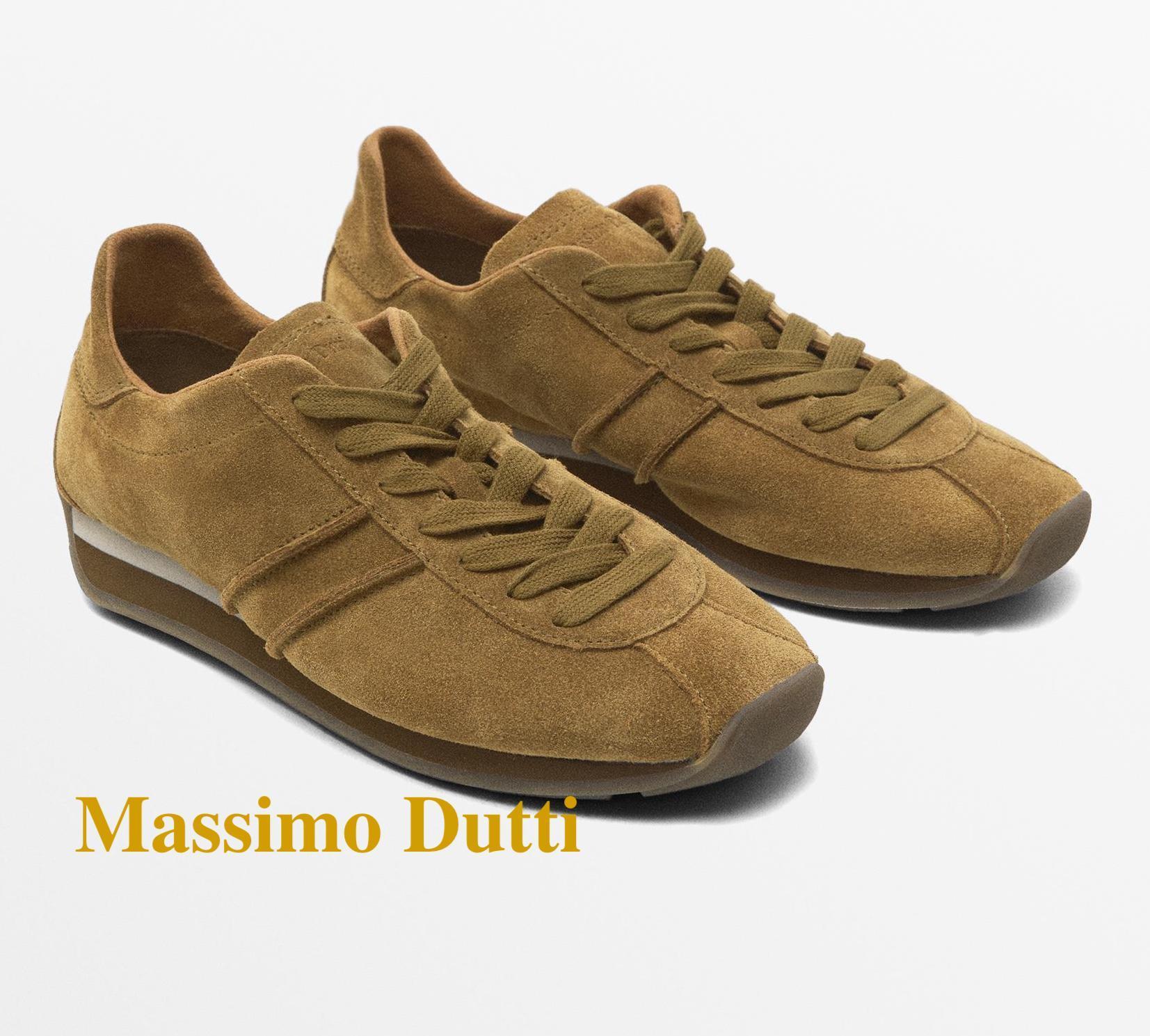 ☆日本未入荷*Massimo Dutti*本革スエードスニーカー/CAMEL☆