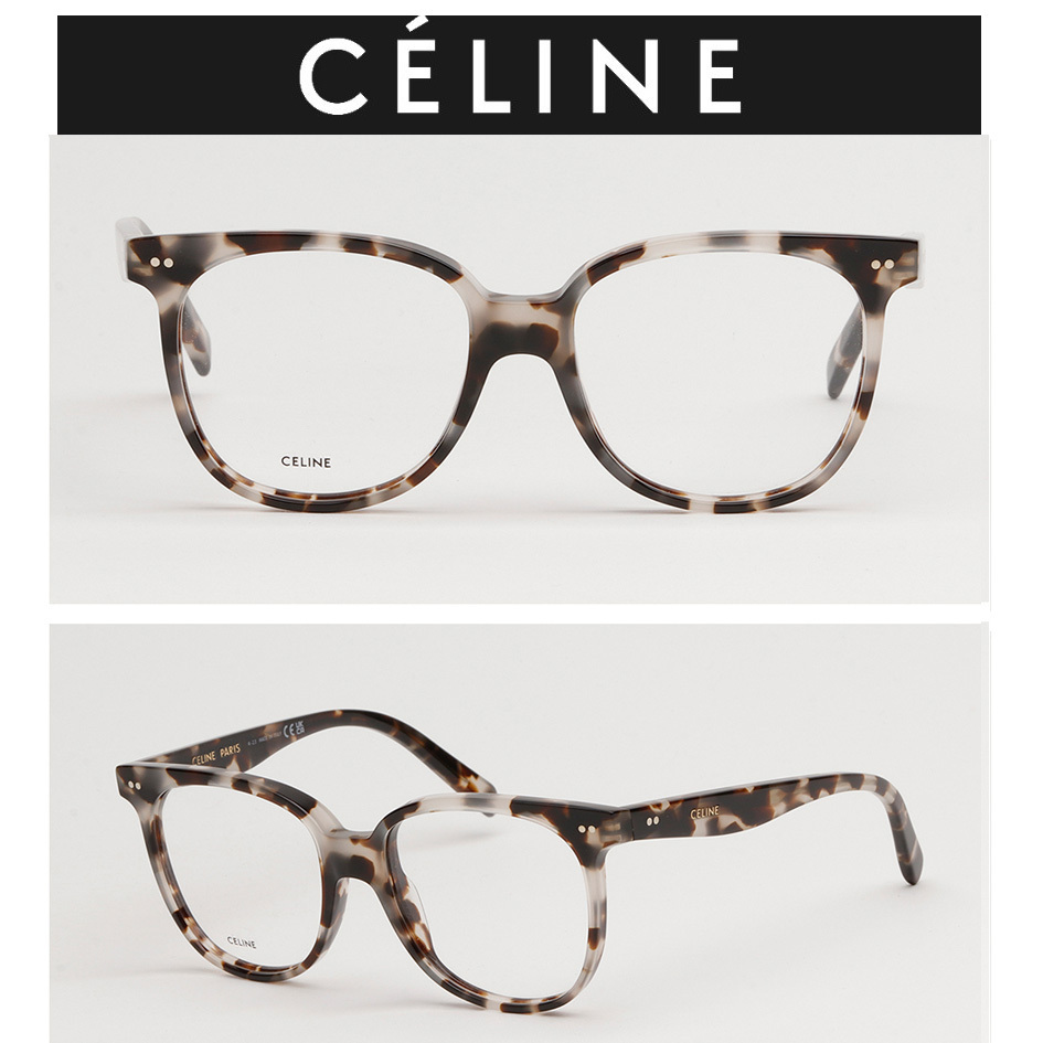 CELINE ◆Grey Havana 四角 オーバーフィット メガネフレーム