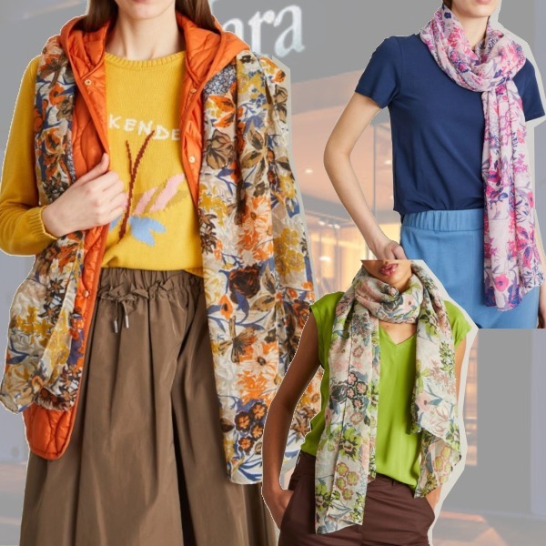 DT MaxMara ★ プリント スカーフ CABINA 3色