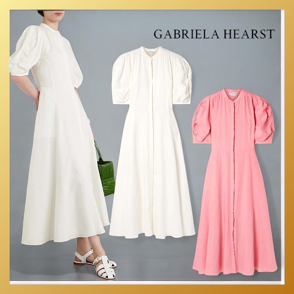 【GABRIELA HEARST】 リネン マキシワンピース ピンタック入り