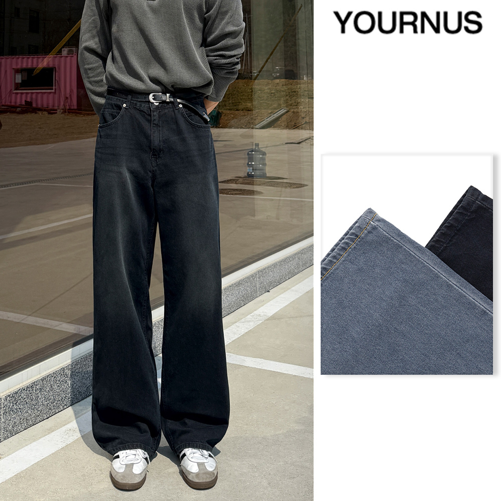 【YOURNUS】Maze Washing Wide Denim