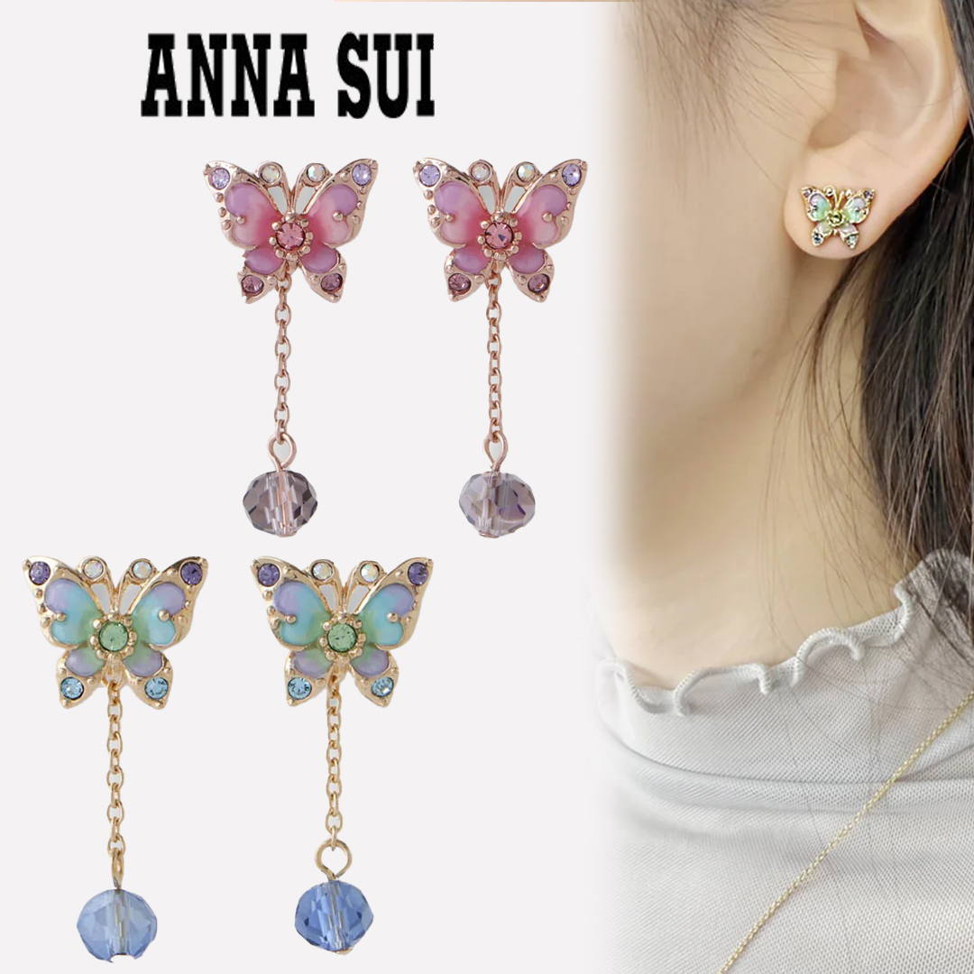 すぐ届く☆国内発送 ANNASUI(アナスイ) 蝶モチーフ 2WAY ピアス
