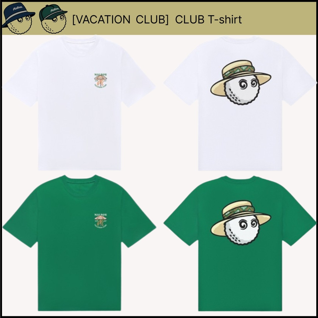 Malbon■(M)[VACATION CLUB] VACATION CLUB T-shirt■送料込