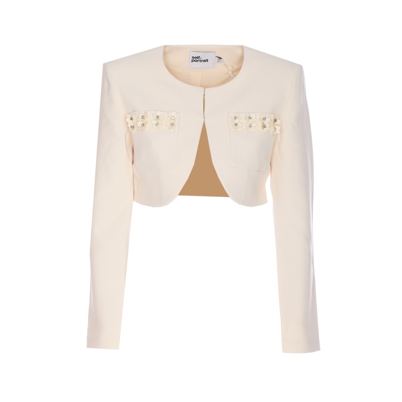 ジャケット Self Portrait CREAM CREPE 3D SEQUIN JACKET