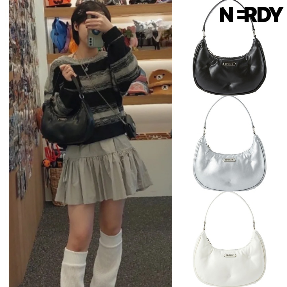 【NERDY】SOFT PADDED TWO-WAY HOBO BAG★3色★人気★