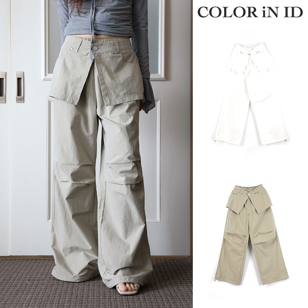 【COLOR iN ID】Play Pintuck Skirt Pants