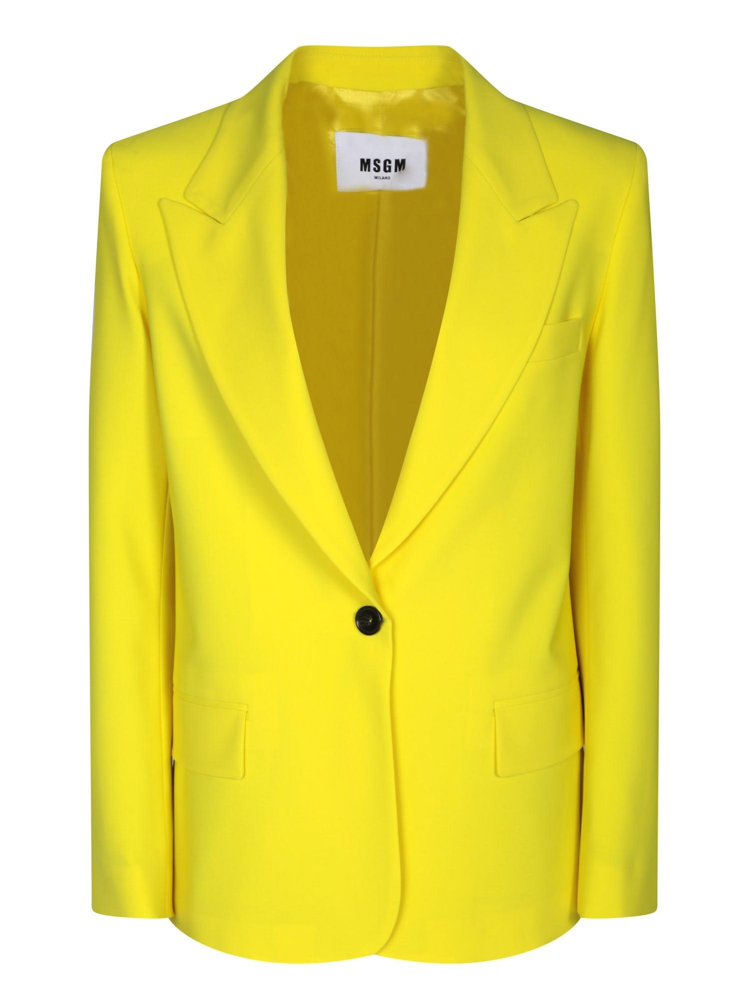 【送料&関税込】MSGM Single-breasted Yellow Jacket