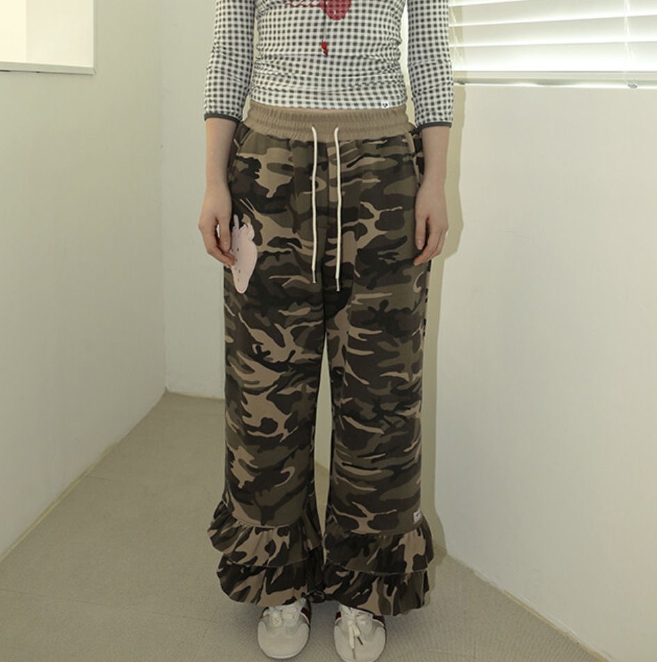 ★NOFFICIALNOFFICE★ BERRY FRILL DRAWSTRING PANTS 2色 NOFFICIALNOFFICE】BERRY FRILL DRAWSTRING PANTS