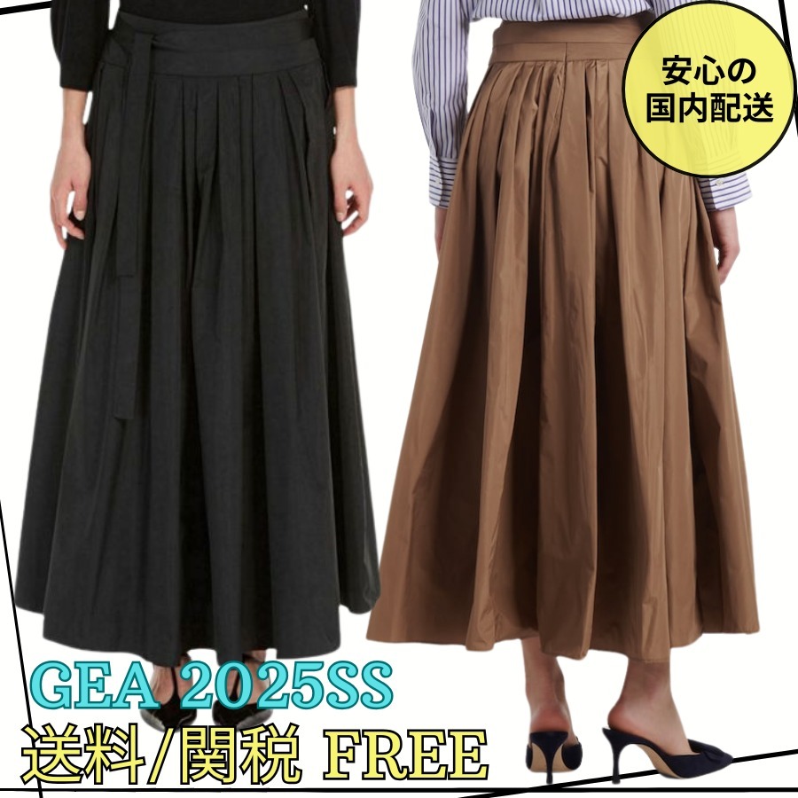 人気！S MAX MARA GEAタフタロングスカート