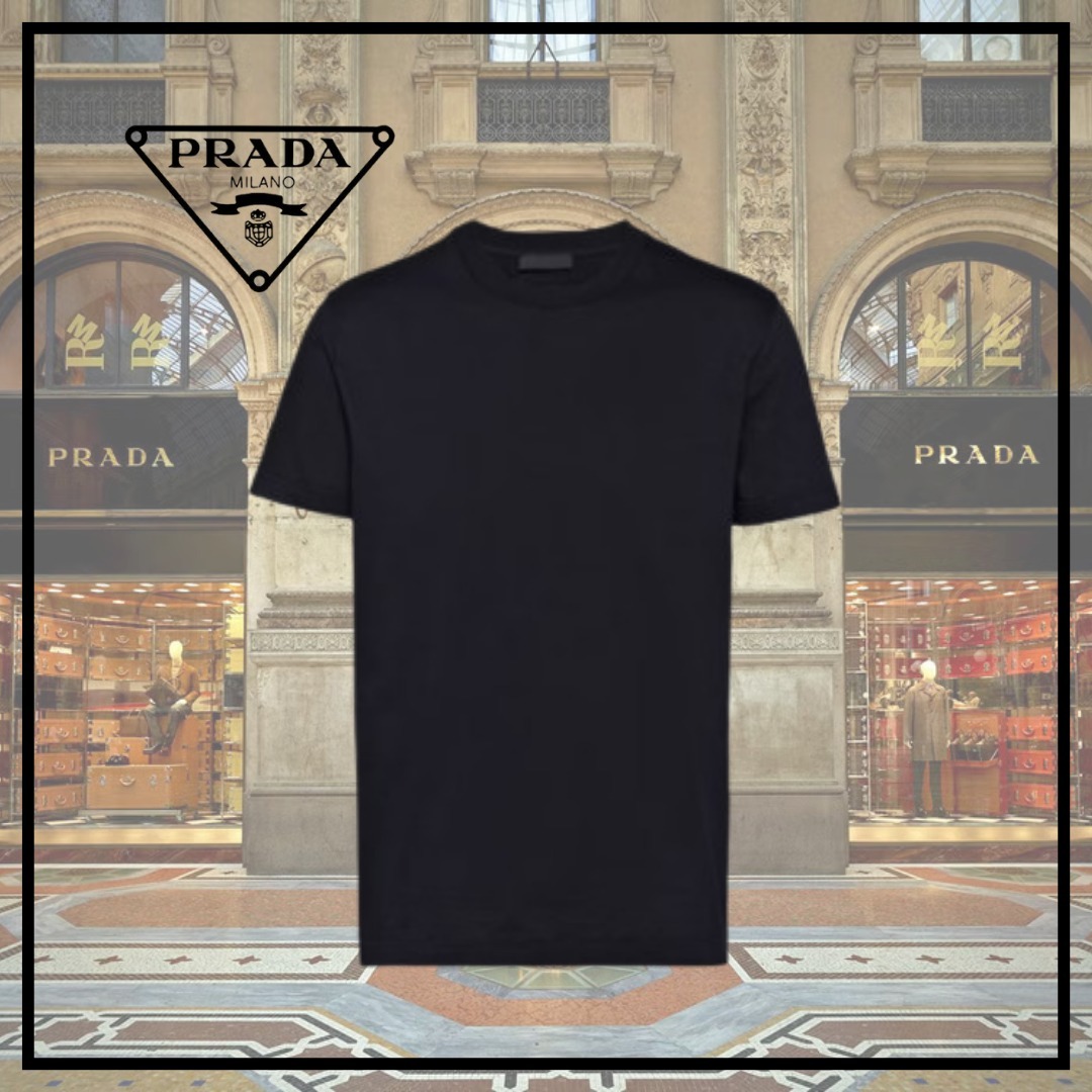 【PRADA】3パック コットンジャージーTシャツ★ブラック★S
