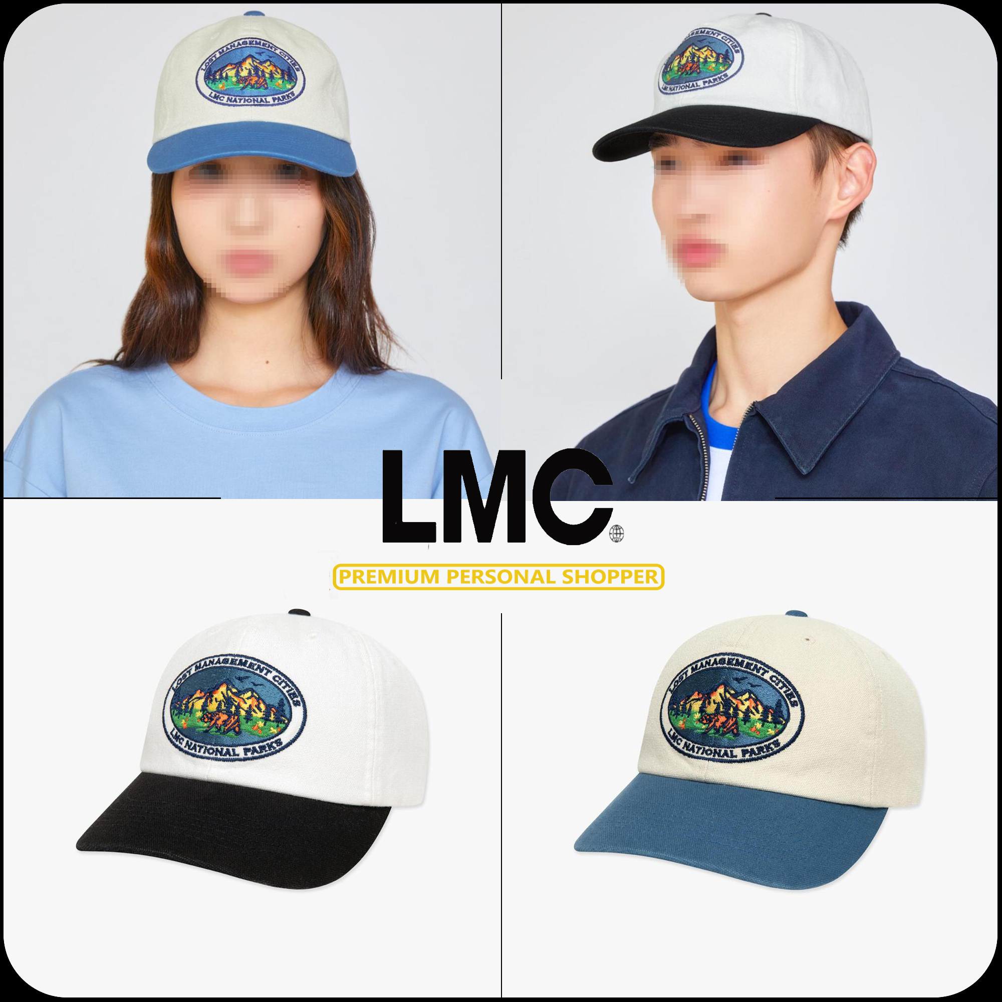 [ LMC ]★25SS★韓国人気★VTG COLOR BLOCK 6PANEL CAP
