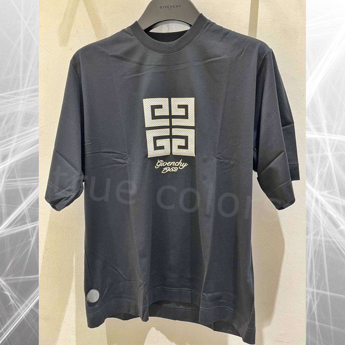 GIVENCHY ジバンシィ メッシュ4G&ロゴ コットン製 半袖 Tシャツ