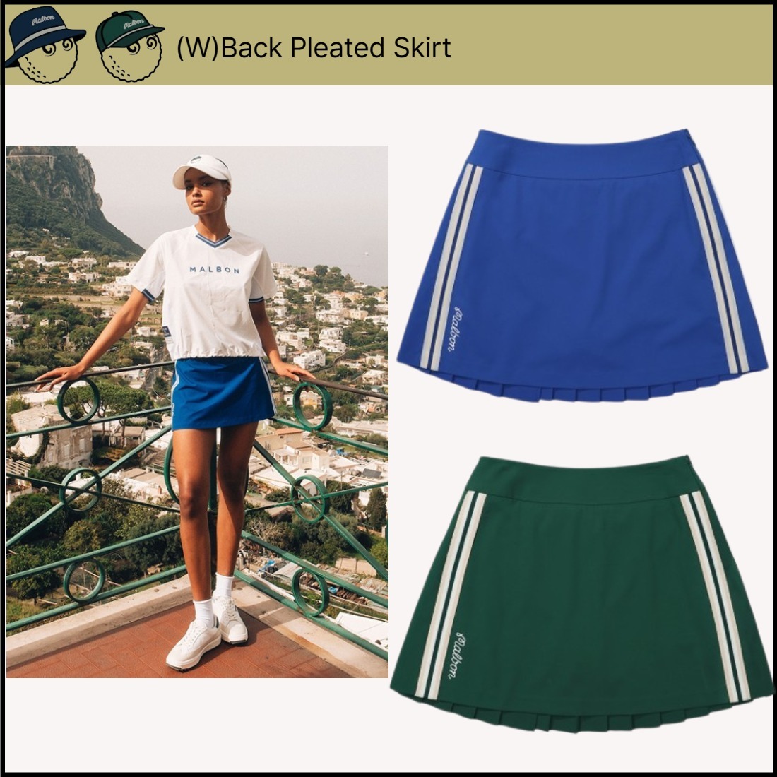Malbon■(W)Back Pleated Skirt■送料込