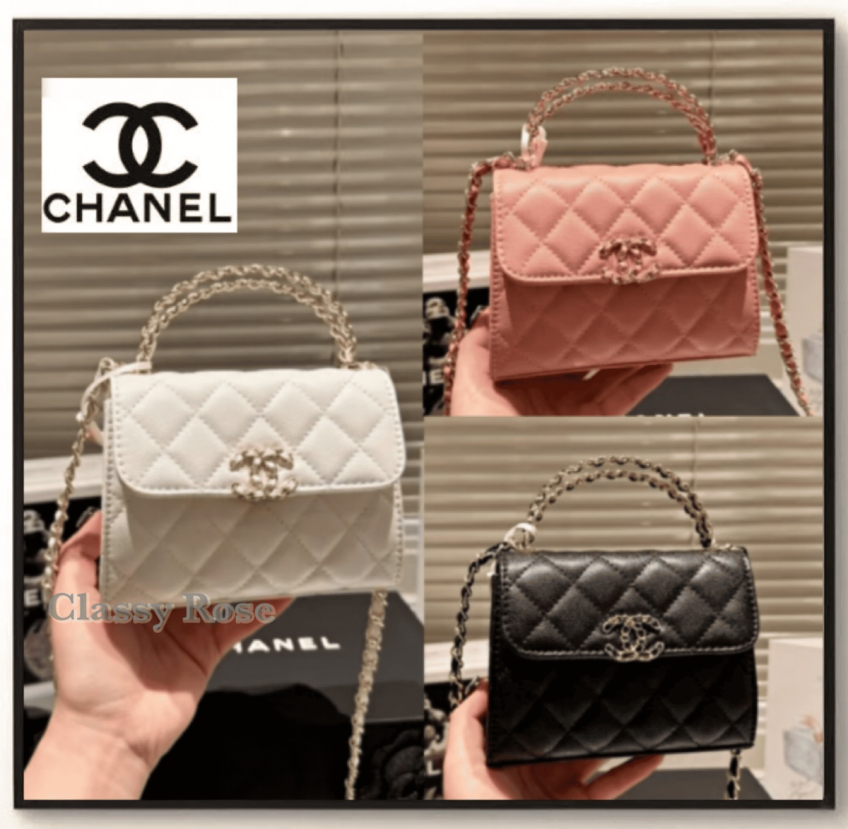 【CHANELミニサイズが上品】Kelly チェーン クラッチバッグ ミニ