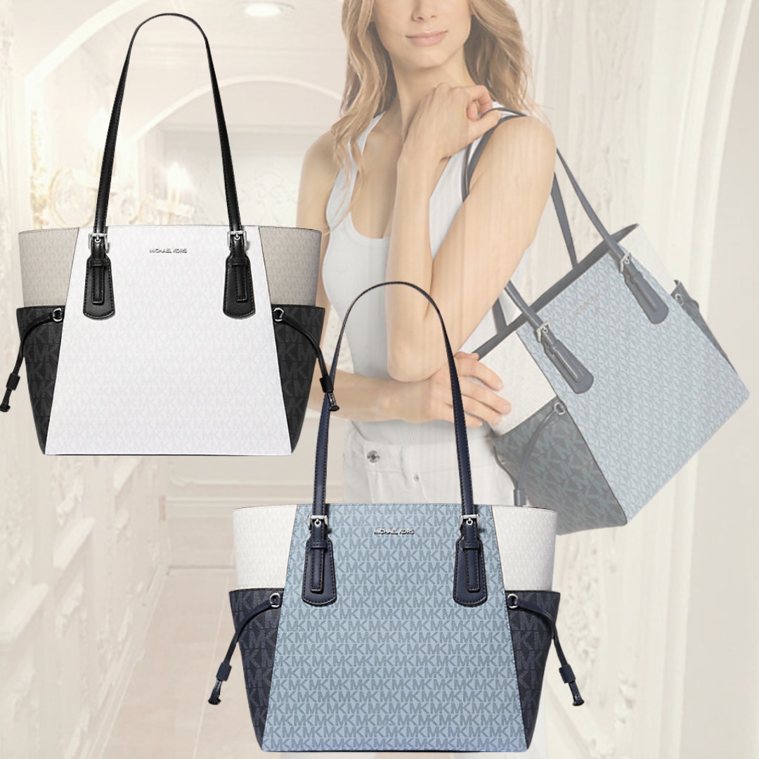 Michael Kors ★ Voyager Large Color-Block Logo Tote Bag