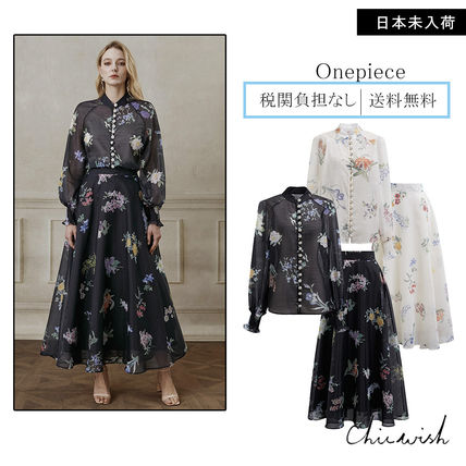 CHICWISH(シックウィッシュ)|ボタンベストマキシスカートセット スカート Chicwish(シックウィッシュ) セットアップ(レディース