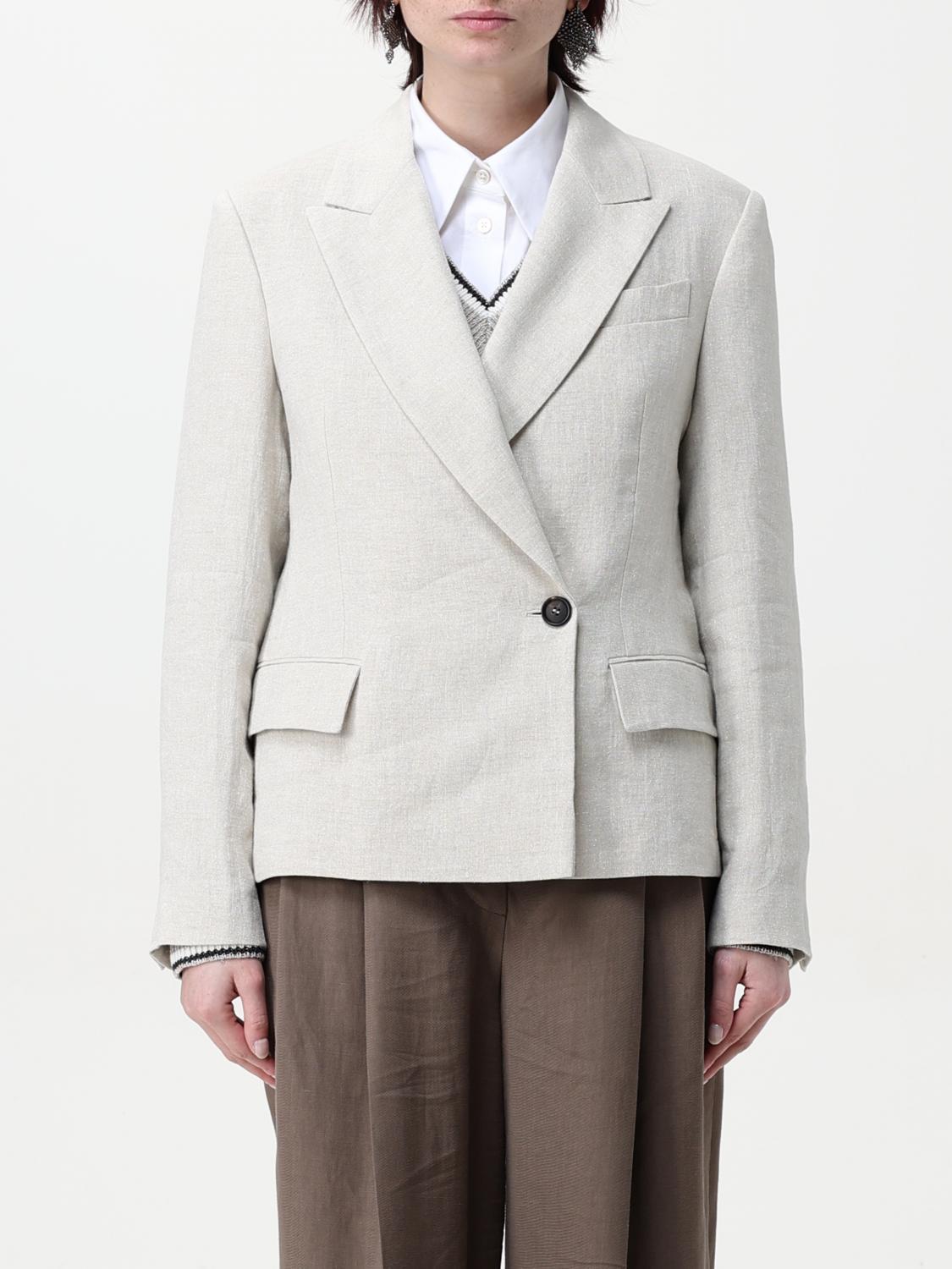 アウターその他 BRUNELLO CUCINELLI Woman Blazer Beige MH5477288
