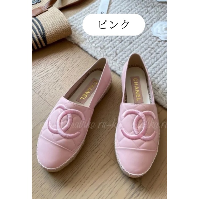 エスパドリーユ - ラムスキン、ピンク — ファッション | CHANEL
