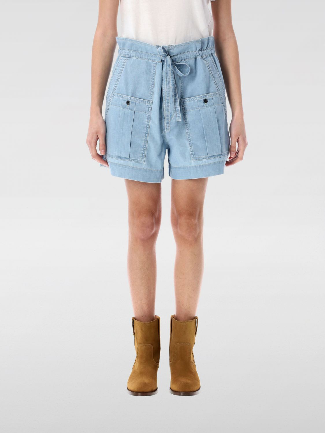 ショートパンツ ISABEL MARANT ETOILE Woman Short Gnawed Blue SH0209FAC1I01E