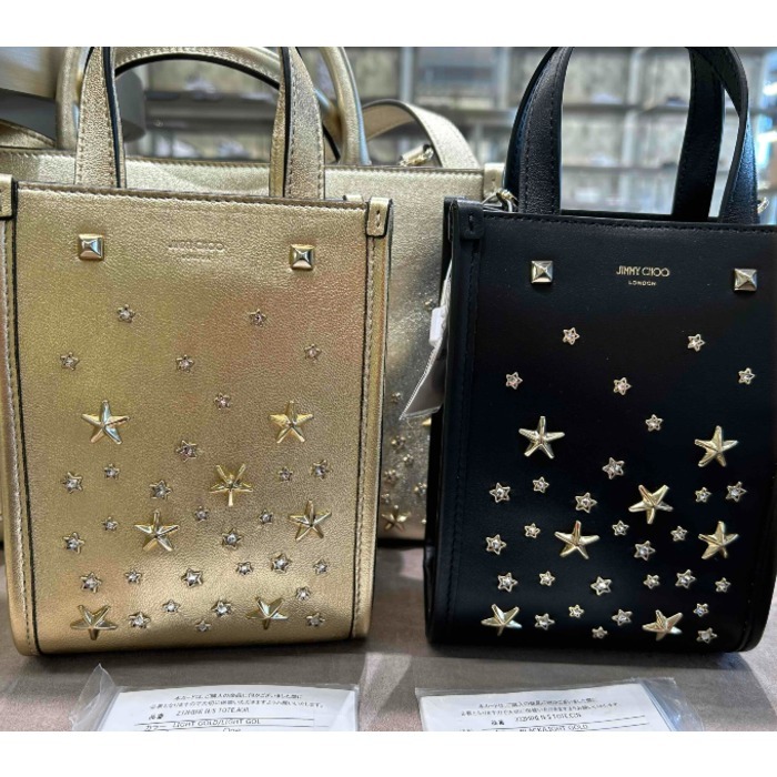 JimmyChoo MINI N/S ポシェット☆星 ＆ クリスタル スタッズ☆ JimmyChoo MINI N/S ポシェット☆星 ＆ クリスタル スタッズ