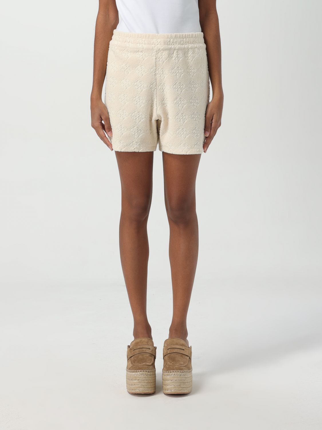 ショートパンツ TORY BURCH Woman Short Ivory 167178 105
