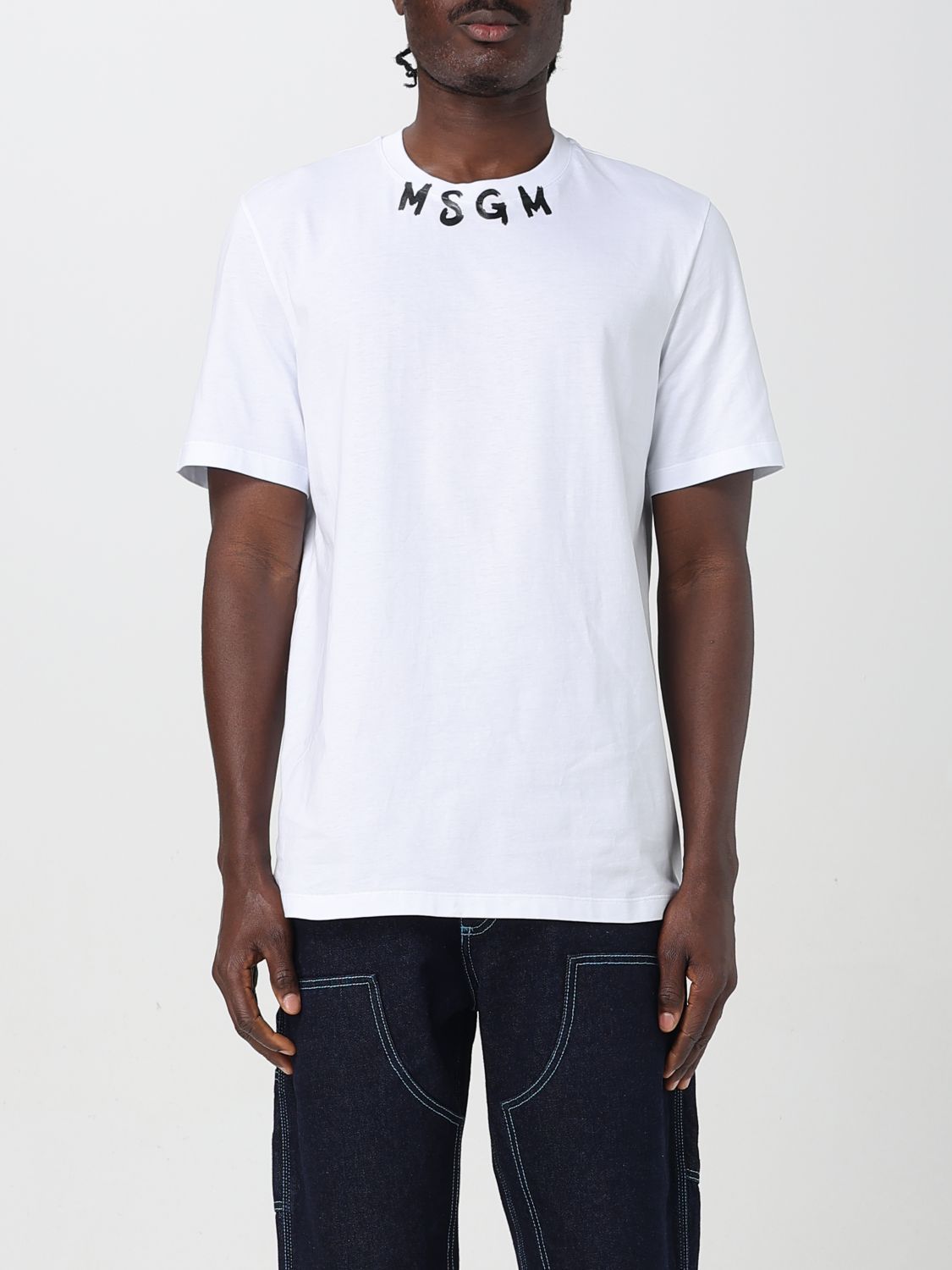 Tシャツ・カットソー MSGM Men T-shirt White 3840MM102257098 01