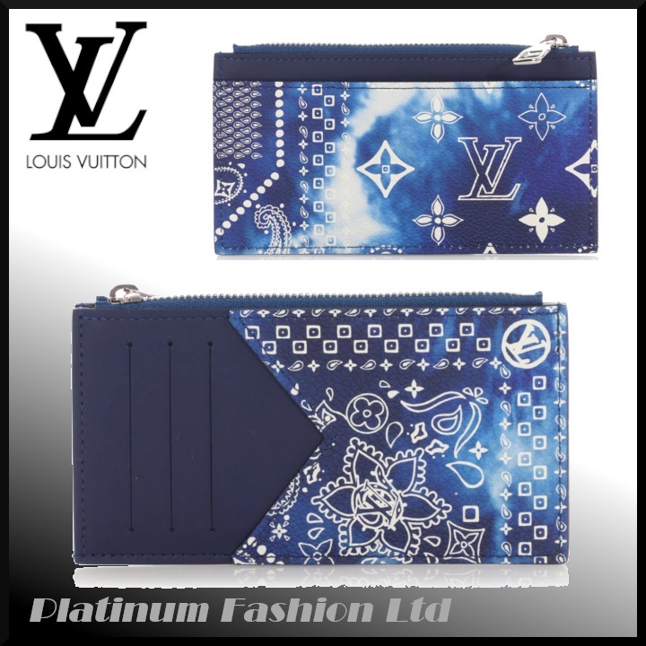 入手困難♪【LOUIS VUITTON】ブルー バンダナ コインcard holder