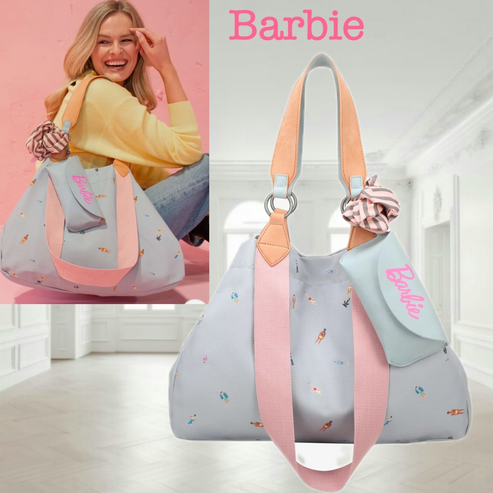 ヨーロッパ発★Barbie サングラスケース付き 2way トート