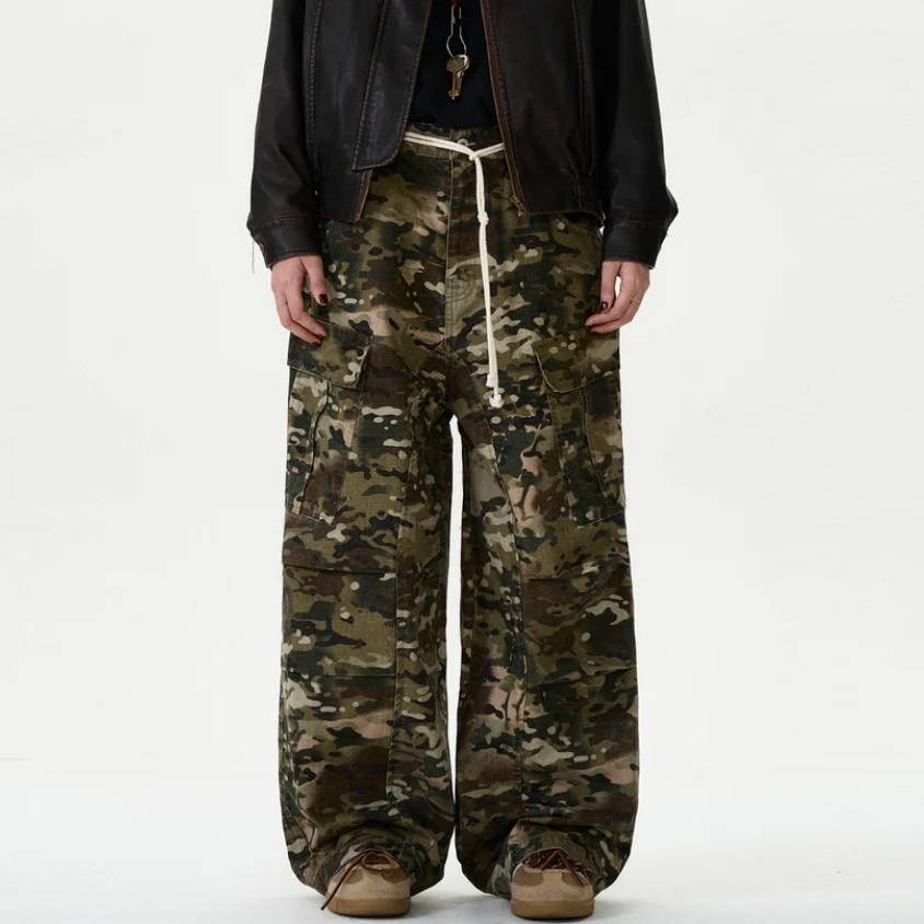 国内で当店のみ MADWITCH - CAMO RUCHED CARGO PANTS