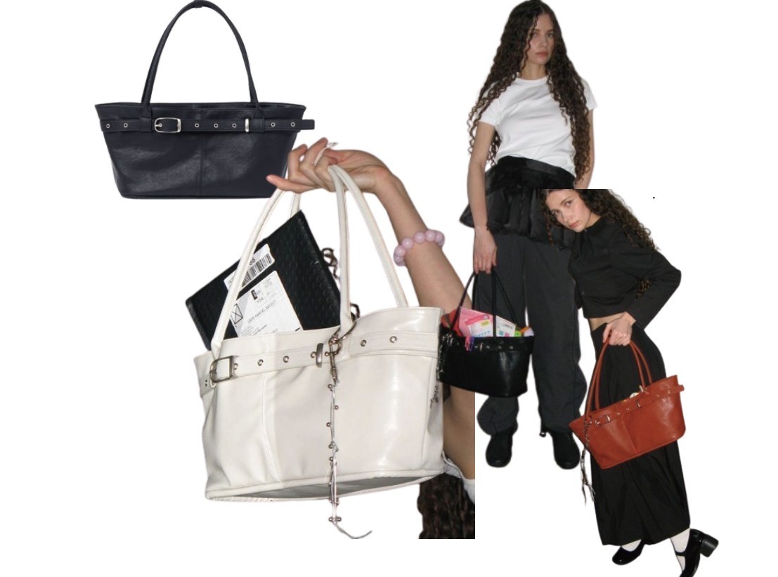 韓国商品/YEOMIM belted boat bag