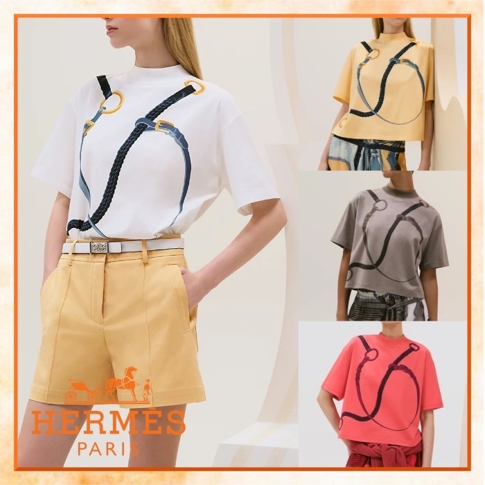 上品 Hermes プラス・コーチング・リミックス・パノー Tシャツ